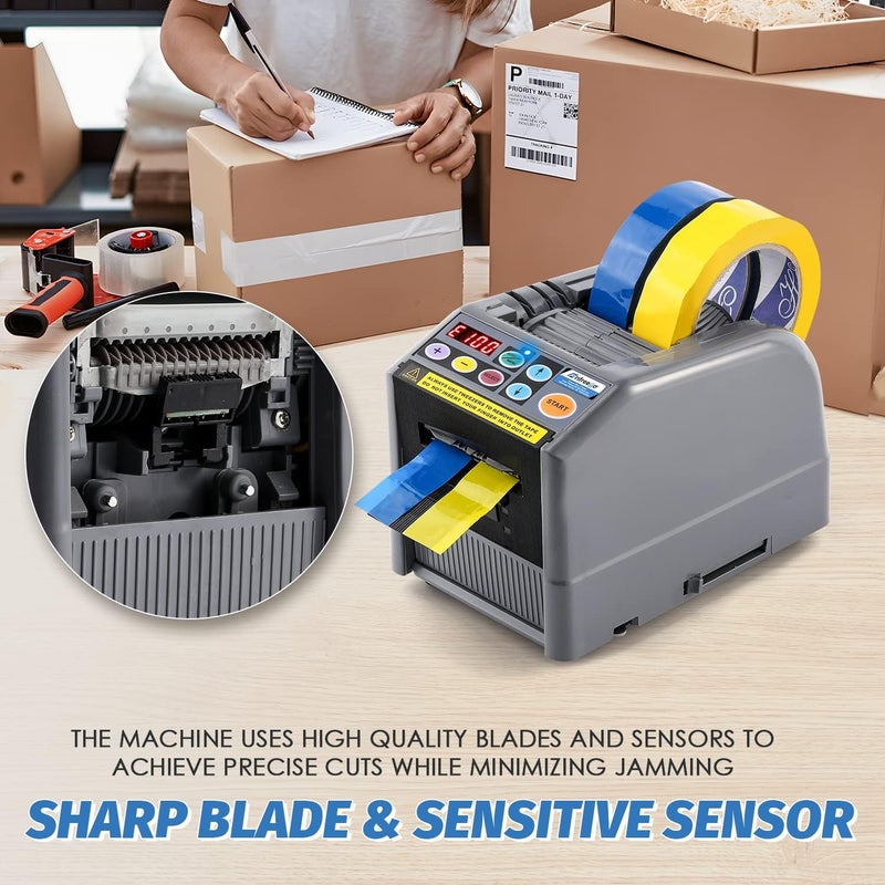 Frifreego Automatic Tape Dispenser, Electric Ribbon Cutting Machine, Upgraded Silicone Wheel for 6-60mm Width Tape/Ribbon, Max. Cutting Length 999mm, 110V, Unsuitable for Elastic Ribbons - Image 2